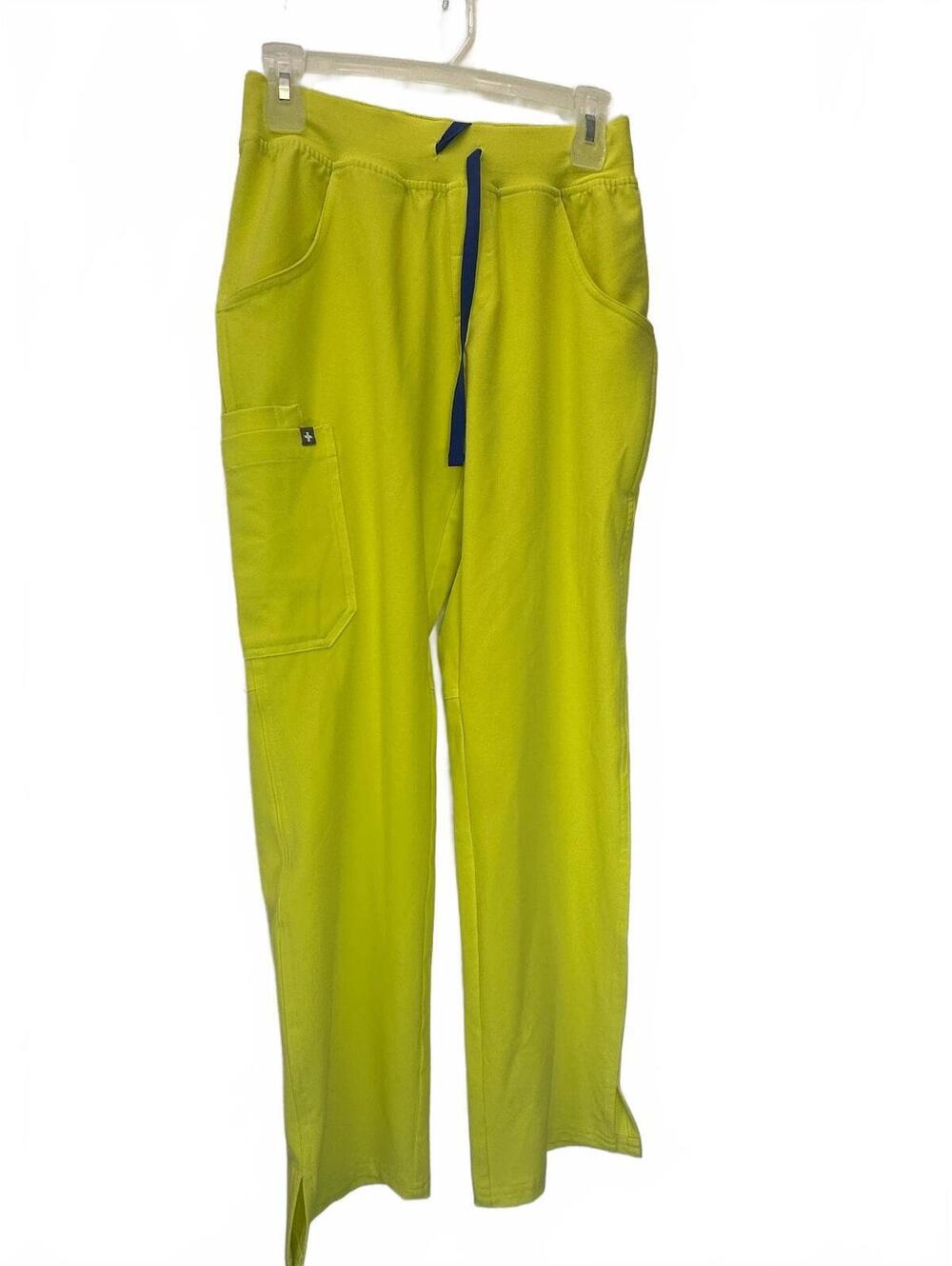 FIGS Kade 5 Pocket XS Neon Yellow Extra Pockets Medical EMT Uniform Scrubs